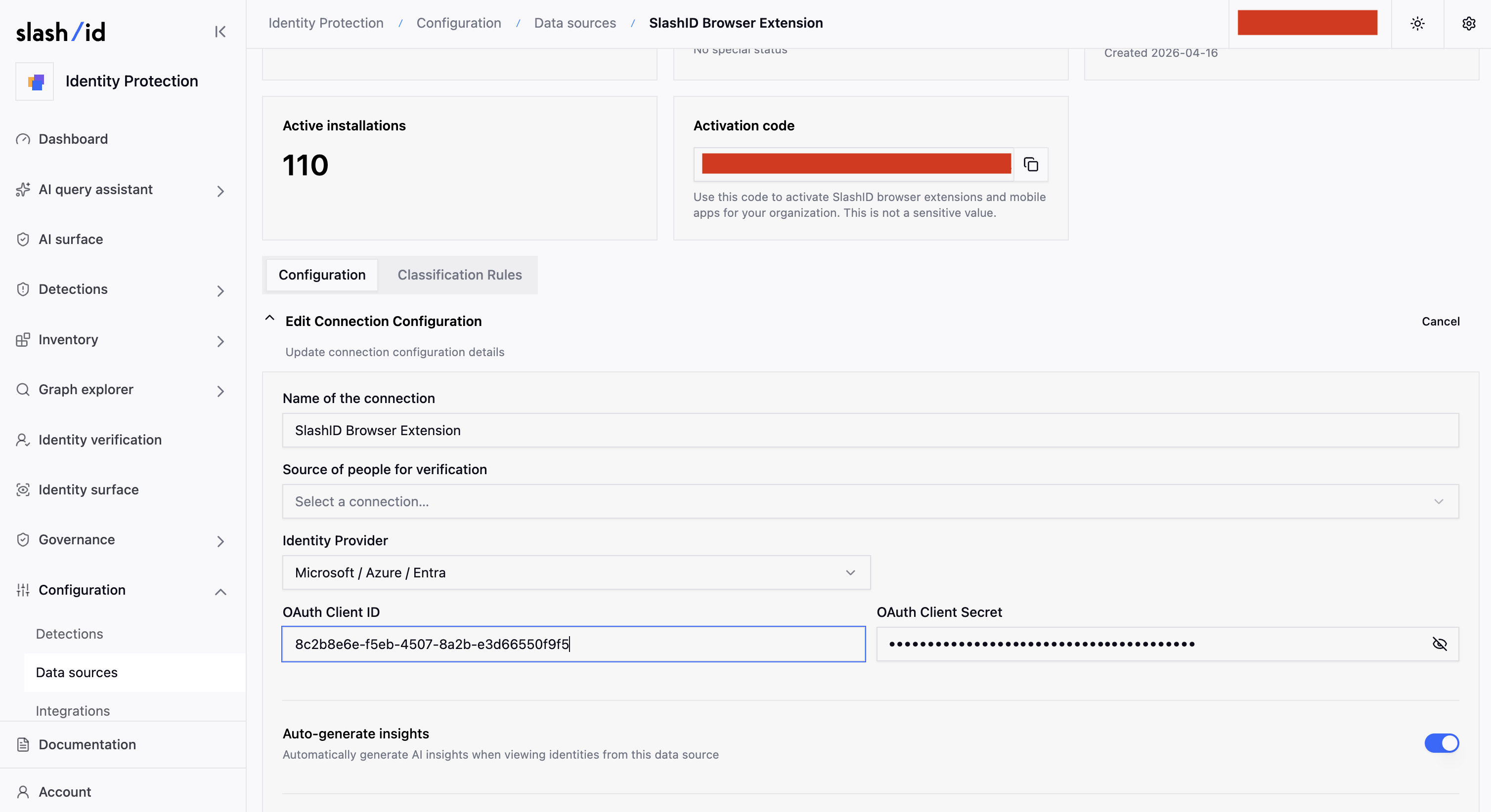 slashid console configuration